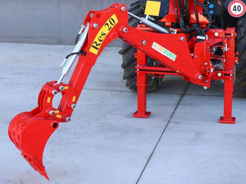 Agrieuro Top Line RES20 - Backhoe for tractor with lateral movement