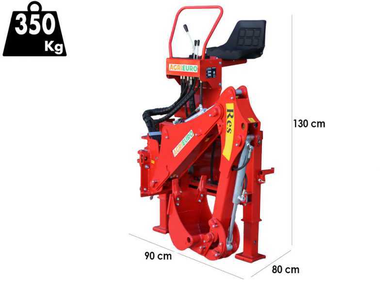 Agrieuro Top Line RES15 - Backhoe for tractor with lateral movement