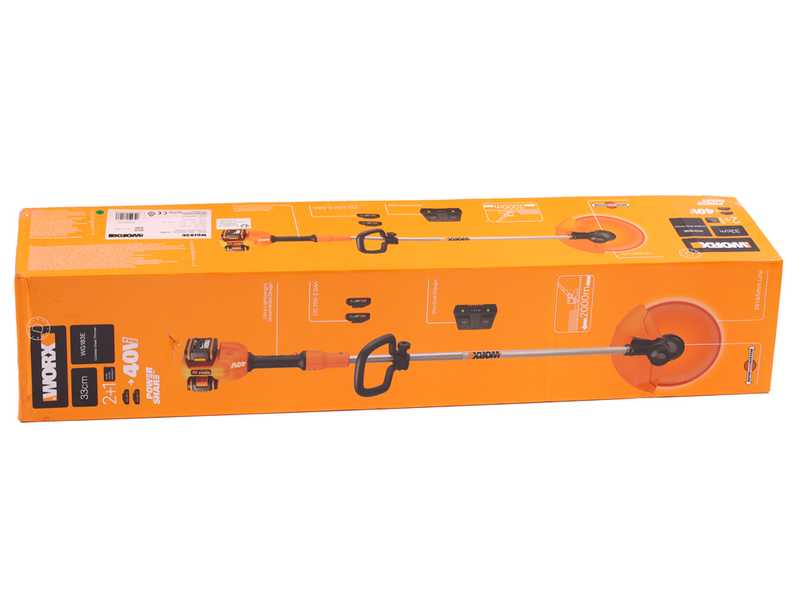 Worx WG183E - Battery-powered Brush Cutter - 40V - 2x 2Ah