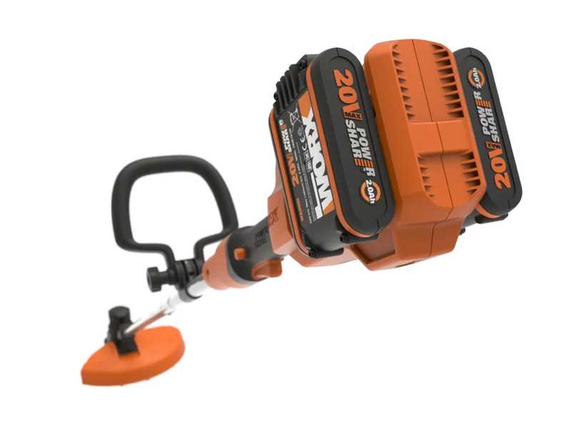 Worx WG183E - Battery-powered Brush Cutter - 40V - 2x 2Ah