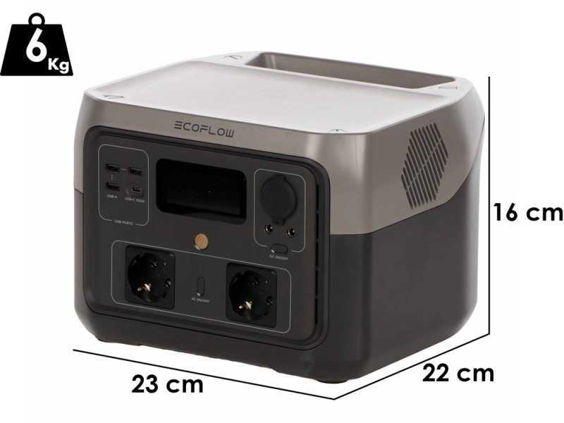 EcoFlow River 2 MAX - Portable PowerStation Battery - 500W - 512Wh/25.6V