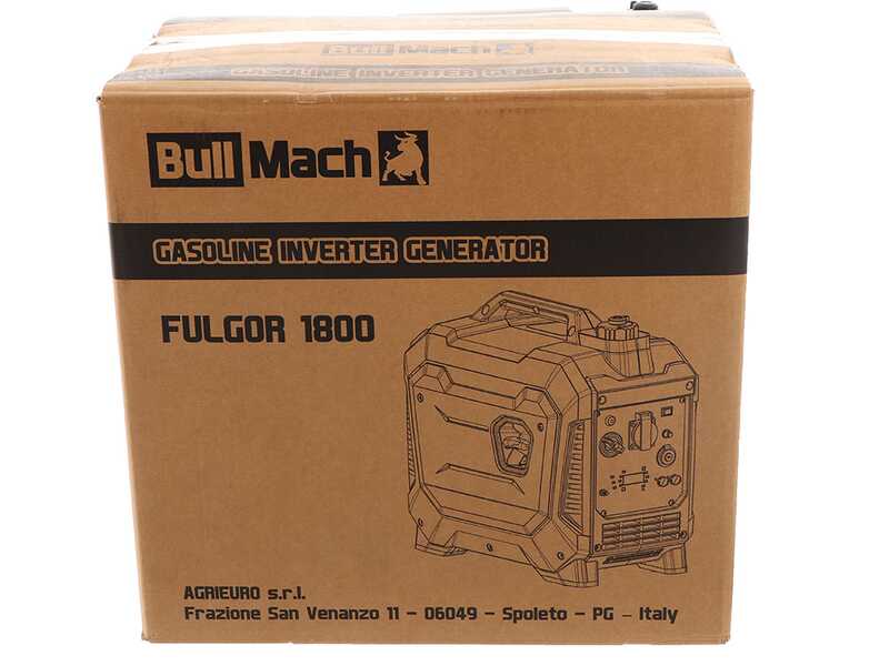 BullMach Fulgor 1800 -  2 kW Inverter Generator - DC 1.8 kW, Single-phase