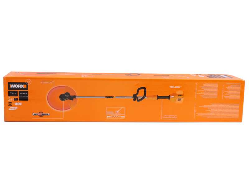 Worx WG183E.9 - Battery-powered Brush Cutter - 40V - WITHOUT BATTERY AND CHARGER