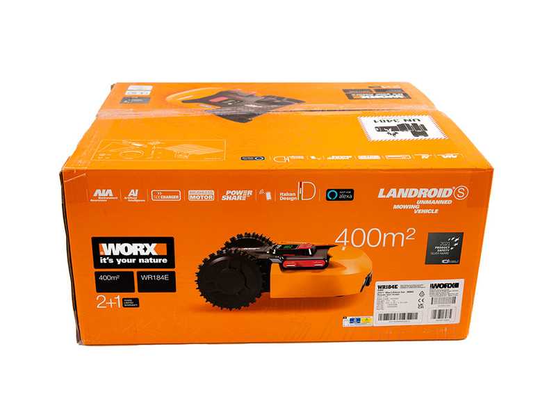 Worx Landroid S400 WR184E - Robotic lawnmower with perimeter - 400m2