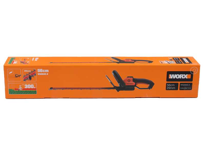 Worx WG264E.9 - Battery-powered Hedge Trimmer - 20V - WITHOUT BATTERY AND BATTERY CHARGER