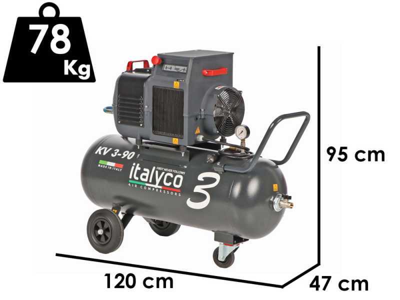 Italyco KV 3/90 - Rotary screw compressor - Max. pressure 10 bar