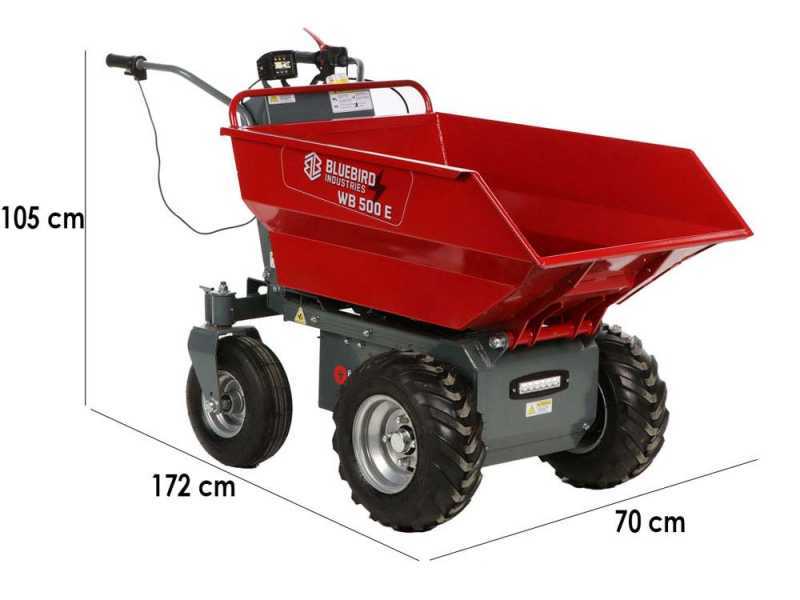 Blue Bird WB 500E - Battery-powered Electric Wheelbarrow - 48 V 32 Ah