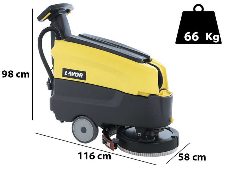 Lavor L4 45E - Electric floor washer - 3 in 1: wash, dry and vacuum