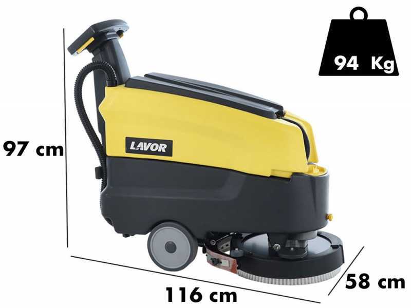 Lavor L4 45B - Cordless wireless floor washer - 3 in 1: wash, dry and vacuum