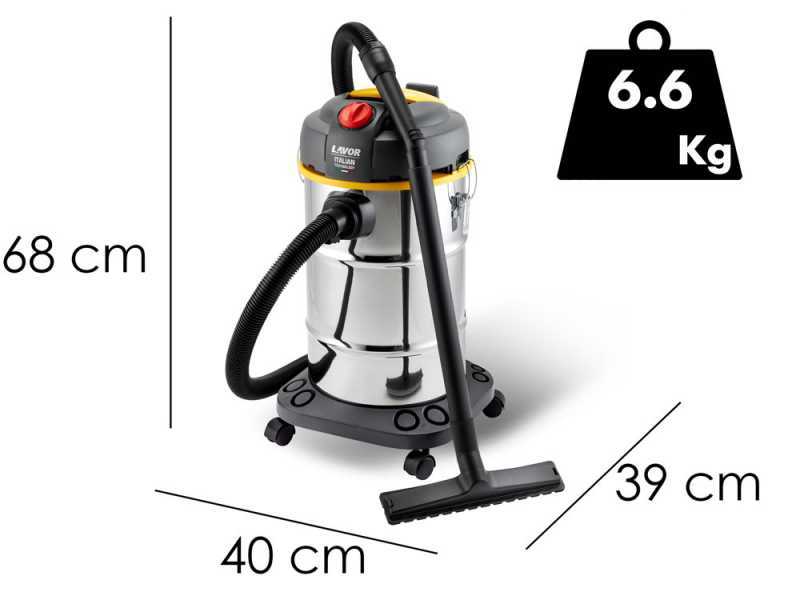 Lavor WTP 30 X - Wet and Dry Vacuum Cleaner - 30L Drum - 1600 W