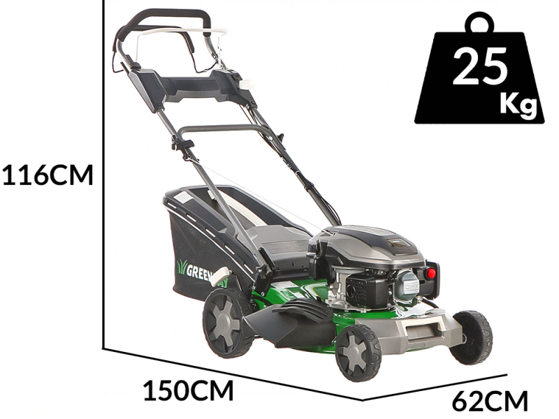 GreenBay GB-LM 46 S - Trailed mower - 4-in-1 - 170cc petrol engine