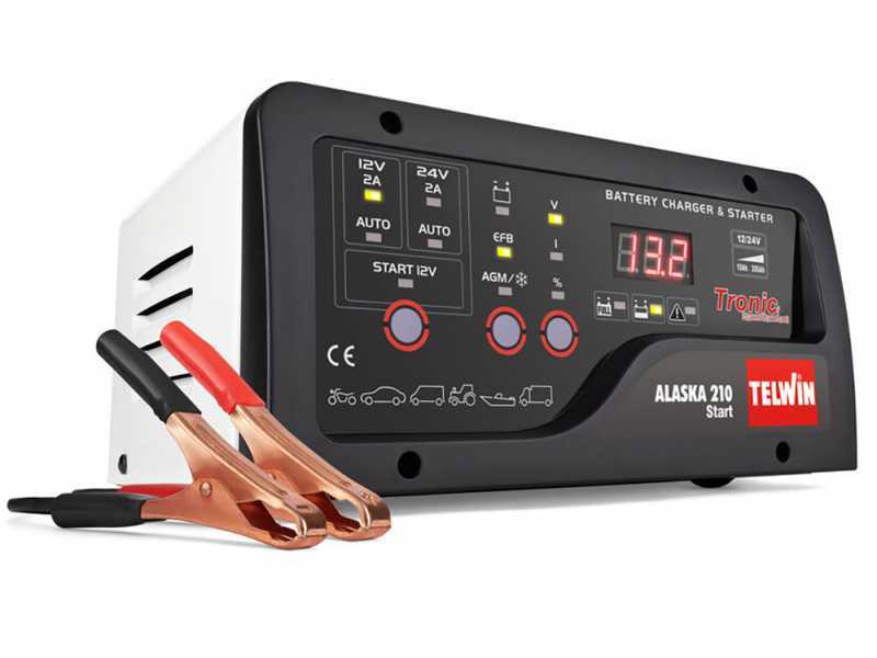 Telwin Alaska 210 Start - Battery Charger, Starter and Maintainer - Lead Acid Batteries 12/24V