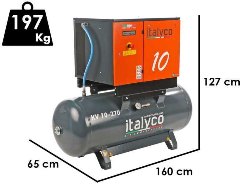 Italyco KV 10/270 - Rotary screw compressor - Max. pressure 10 bar