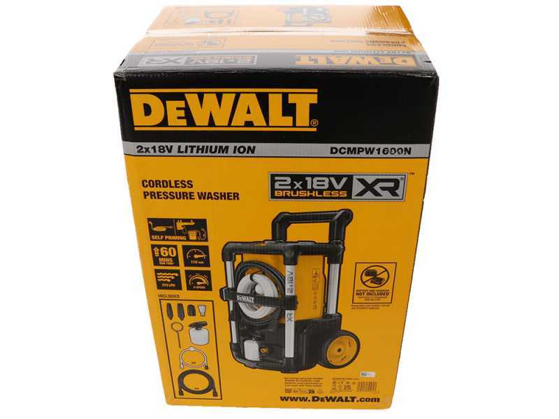 DeWalt DCMPW1600N-XJ - Battery-operated high pressure washer - 110 bar - 5.5 l/min - 2x 18V 5Ah