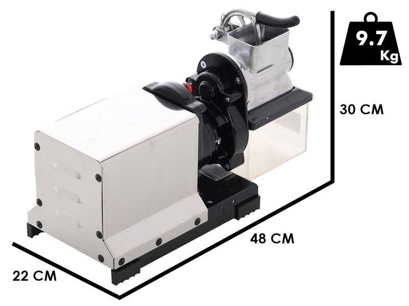 Reber 9030N - Electric Grater - N.3 - 400 W Heavy-Duty Induction Electric Motor