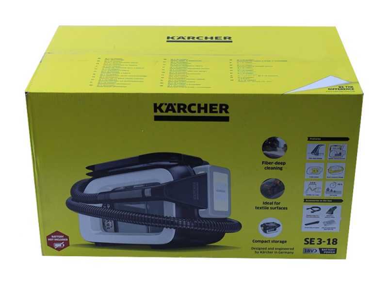 Karcher SE 3-18 Compact - Carpet Cleaner - Wet Vacuum Cleaner - 18V - 2,5 Ah