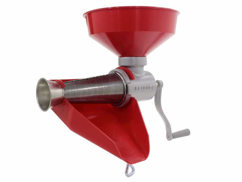 Reber 8501 N - Manual N.5 Tomato Press - Plastic Hopper and Strainer 