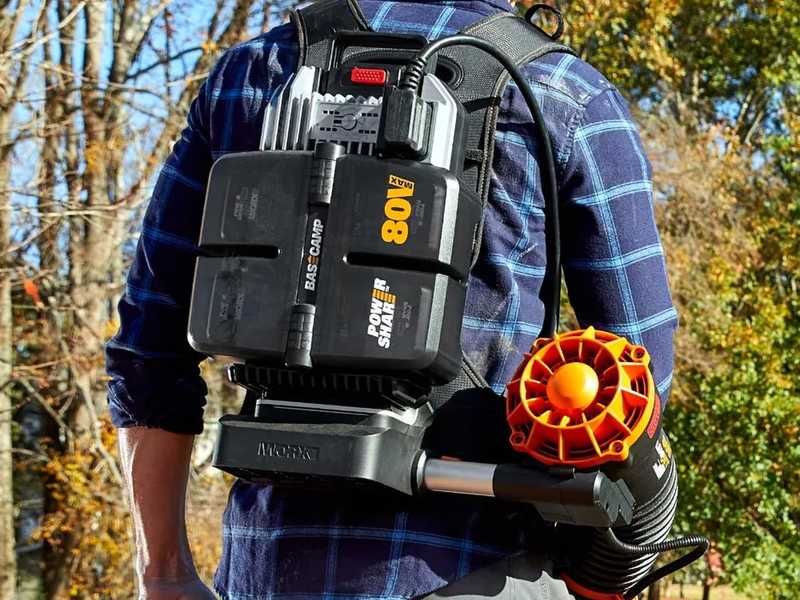 Worx Nitro WG572E - Battery-powered Backpack Blower - 4x20V/4Ah