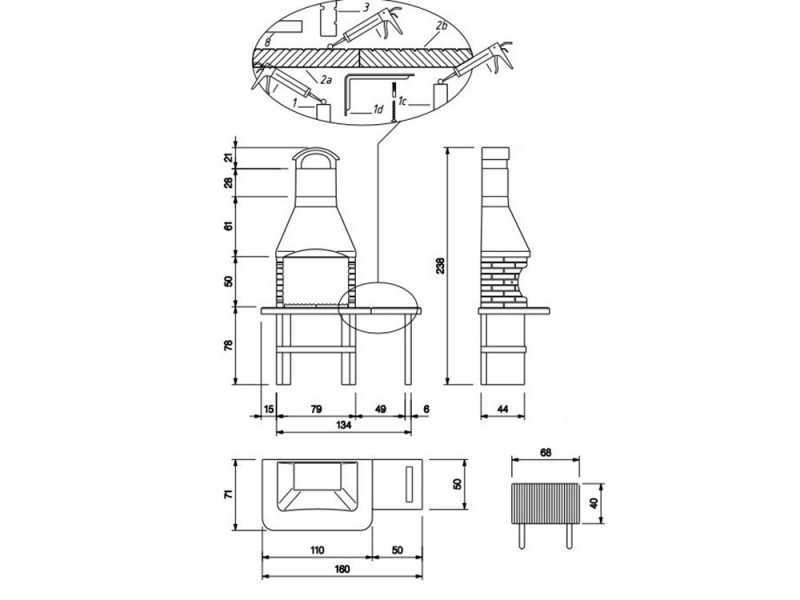 Palazzetti Jesolo 2 - Wood and Charcoal Masonry Barbecue