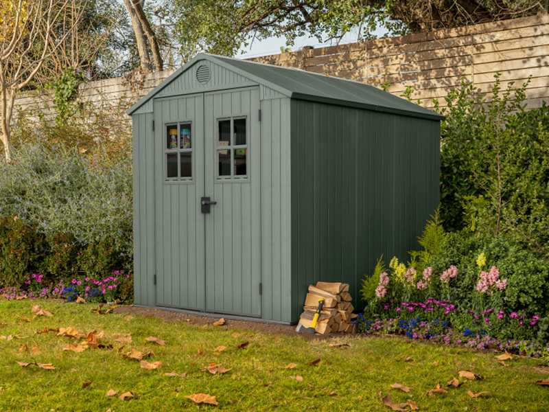 Keter Darwin Green - Garden Shed - with Frontal Windows