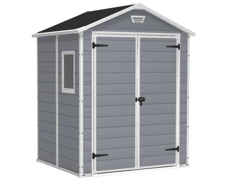 Keter Manor Gray - Garden shed - With side window - 185x152x226 cm