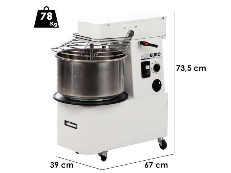 Mixer 1500 H2O Deluxe - High-hydration Spiral Mixer -12 Kg Capacity - Three-phase