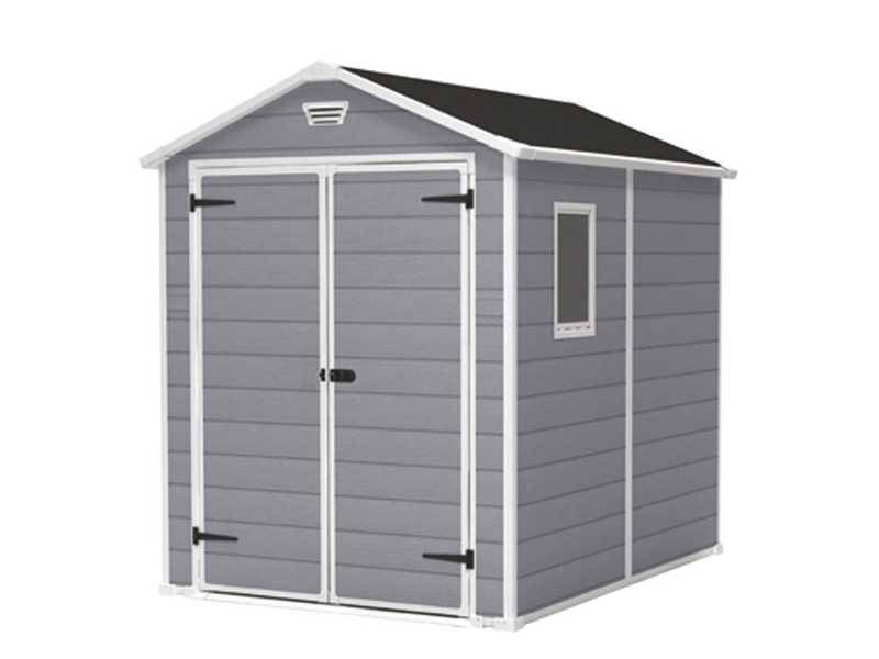Keter Manor gray - Garden shed - With side window - 186x237x227 cm