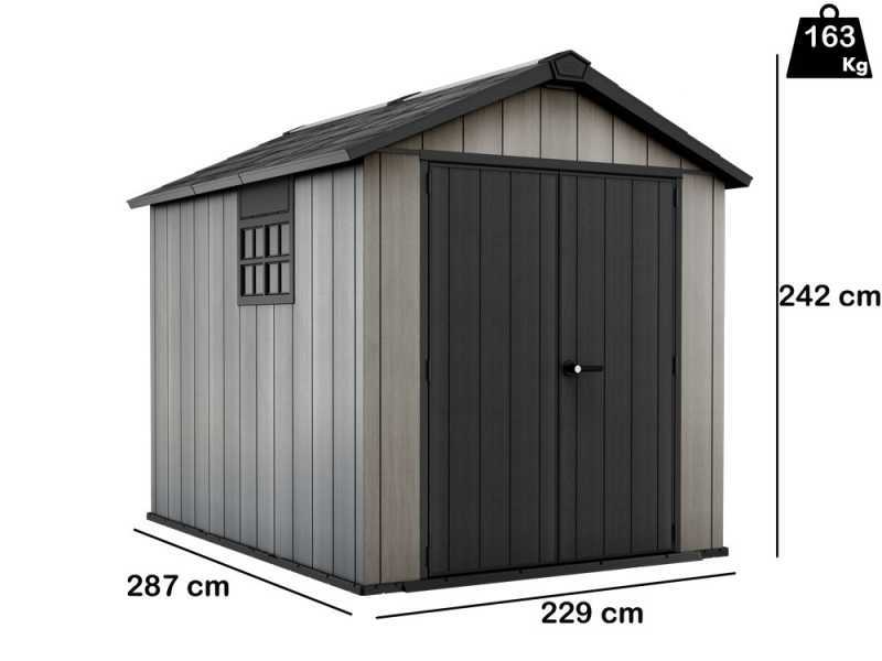 Keter Oakland 759 - Garden Shed - With Double-leaf Door and Window - 229x287x242 cm