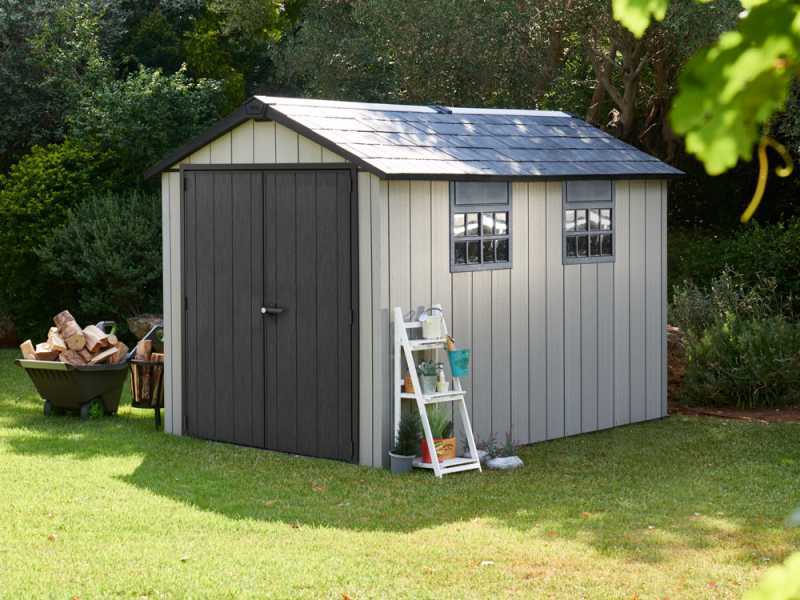 Keter Oakland 7511 - Garden Shed - With Doublle-leaf Door and Windows - 230x350x242 cm