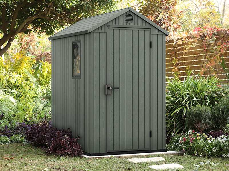 Keter Darwin Green - Tool Shed - With Side Window - 125.8x184.5x205.1 cm