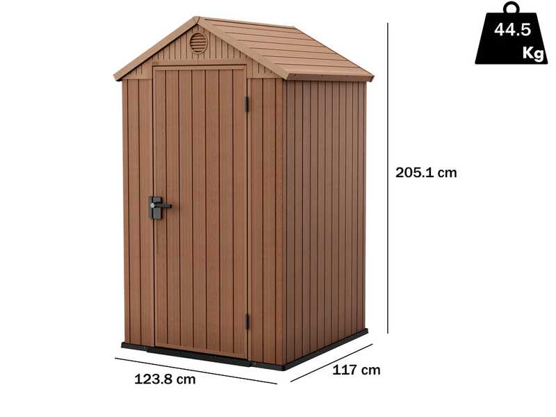 Keter Darwin Brown - Tool Shed - 123.8x117x205.1 cm