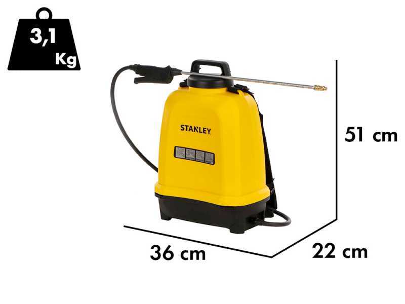 Stanley SXSPBS12E - Battery-powered Backpack Sprayer Pump - 12 Litres - 14,4V - 2Ah