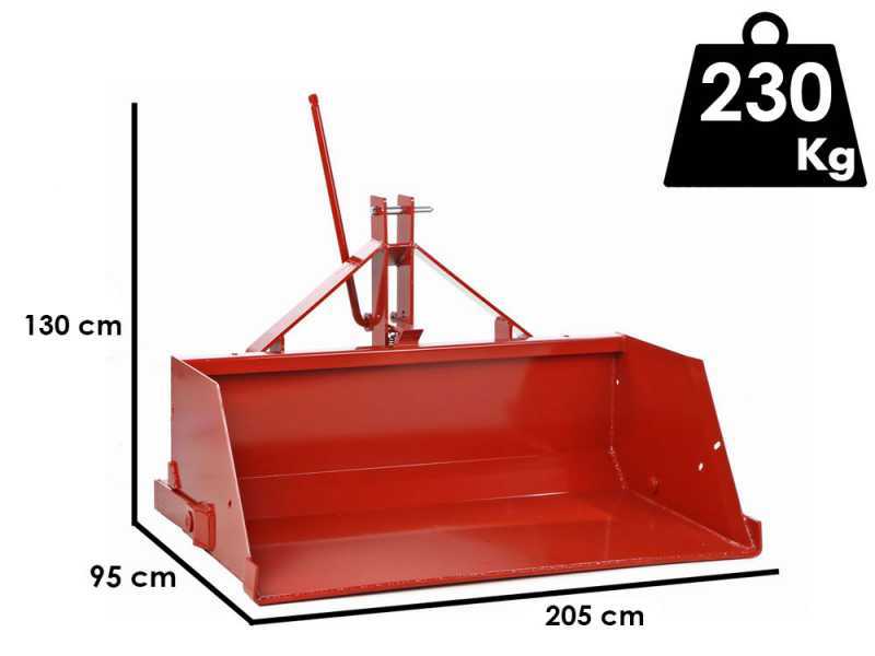Francini PR 200 - Tractor-mounted Rear Loader Bucket  - 200 cm - 700Kg Load Capacity