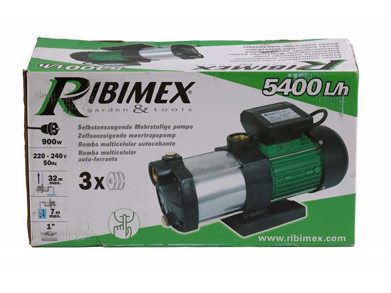 Ribimex PRMCA3P - Electric Self-Priming Garden Pump - 3 turbines - 900 W