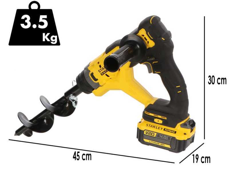Stanley Fatmax SFMCGA75 - Battery-powered Auger - 20 V  - 15.5 cm Bit included - WITHOUT BATTERIES AND CHARGER