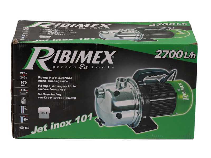 Ribimex PRGJET101I Jet Inox - Electric Self-Priming Garden Pump - 970 W