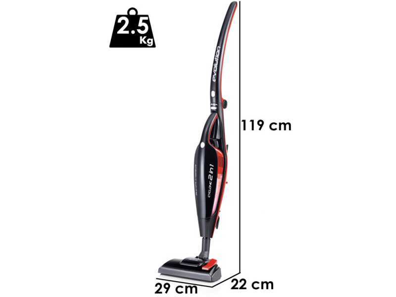 Ariete Evo 2 in 1 - Electric broom - Vacuum cleaner - 2 in 1