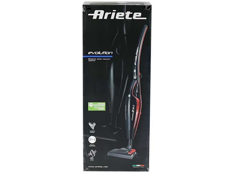 Ariete Evo 2 in 1 - Electric broom - Vacuum cleaner - 2 in 1