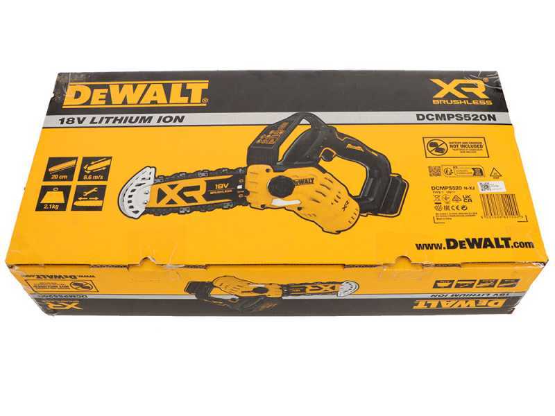 DeWalt DCMPS520P1-QW - 18V 5Ah Electric Pruning Chainsaw - 20 cm Blade