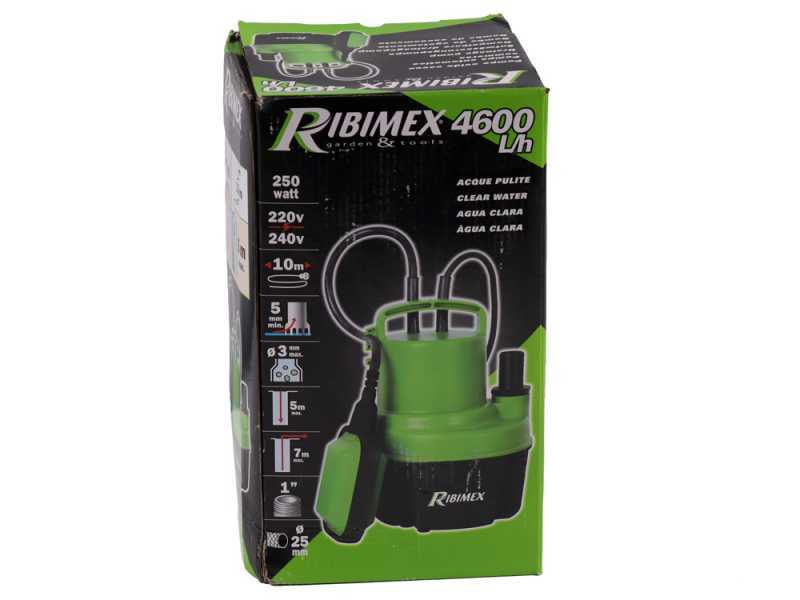 Ribimex PRPVC249 - Electric Submersible Pump for Clear Waters - 250 W