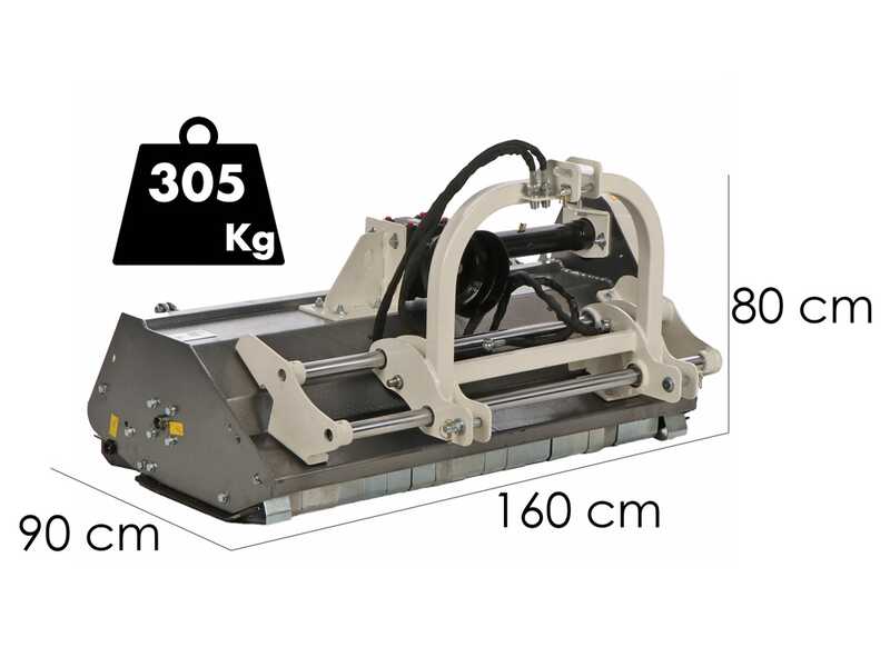 BlackStone RMOH 145 - Tractor-Mounted Flail Mower - Medium Series - Hydraulic Displacement