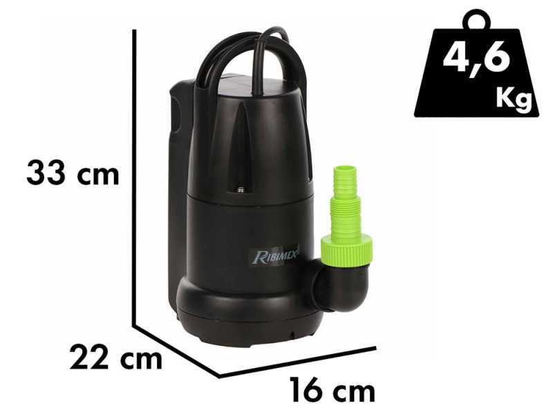 Ribimex PRPVC350A - Automatic Submersible Pump - Clear Waters - 400 W