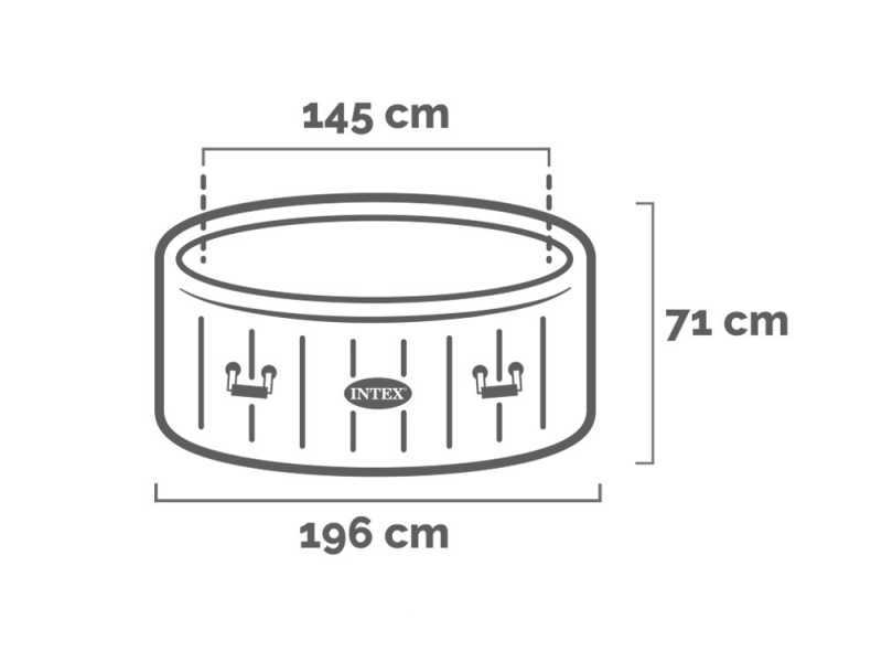 Intex Glow Deluxe Bubble Spa - &Oslash;196x71 cm - Hot Tub Spa 28494EX Pool