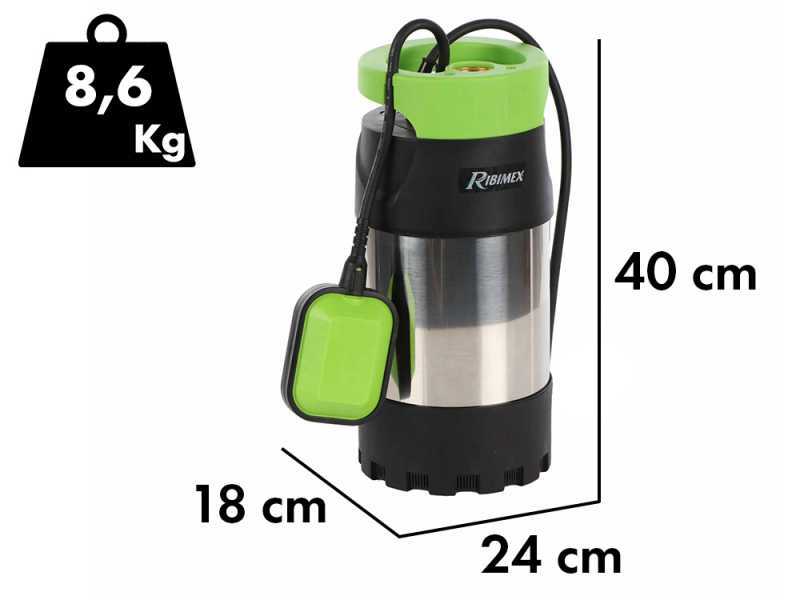 Ribimex PRPVC801MC3 - Submersible well pump - 800 W - Clear water
