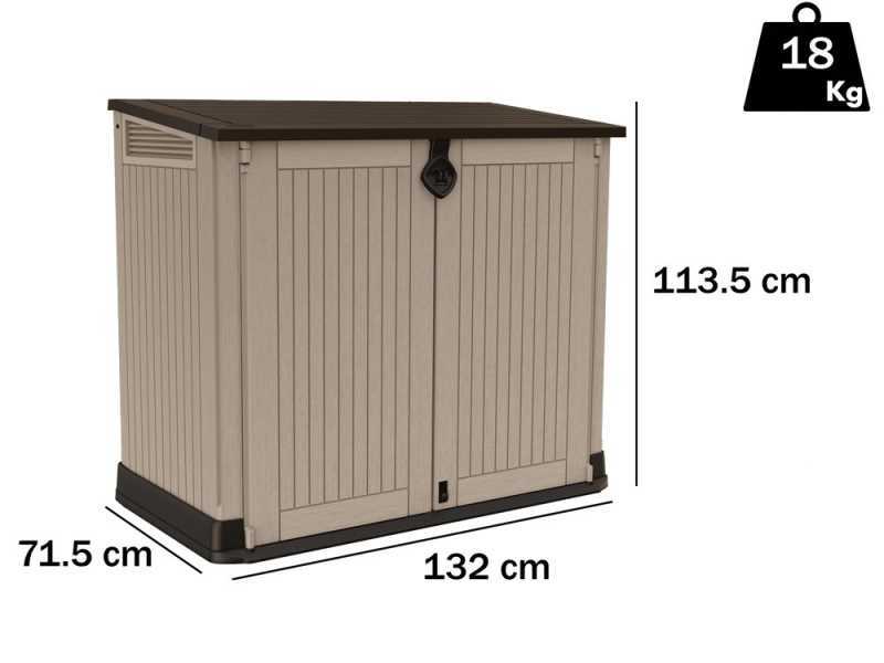 Keter Store it Out Midi Beige - Tool Storage Cabinet - 132x71.5x113.5 cm