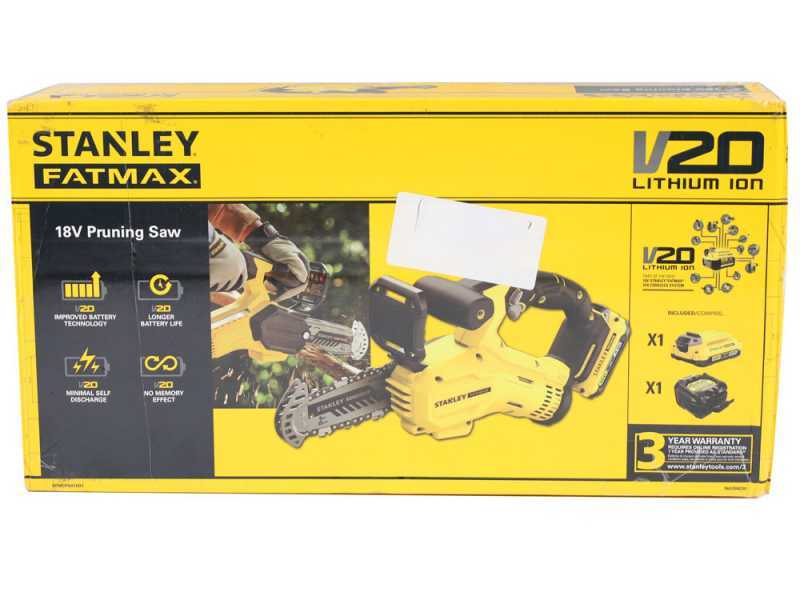 Stanley Fatmax SFMCPS415 - Cordless Pruning Chainsaw - 20V - WITHOUT BATTERIES AND CHARGER