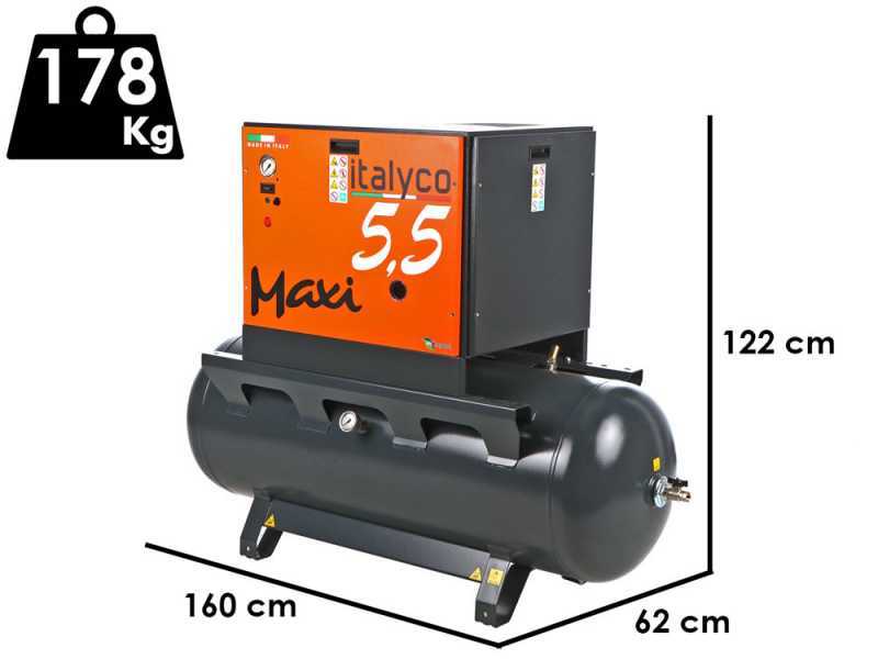 Italyco Maxi 6/270 - Rotary screw compressor - Max. pressure 10 bar