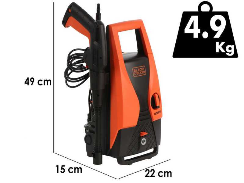 Black &amp; Decker PW1450TD-QS - Cold water pressure washer - 105 bar - 426 l/h