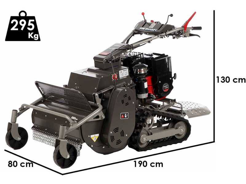 Weibang WBGT6813-TE - Professional Remote-controlled Hammer Rough Cut Mower - Tracked - Hybrid