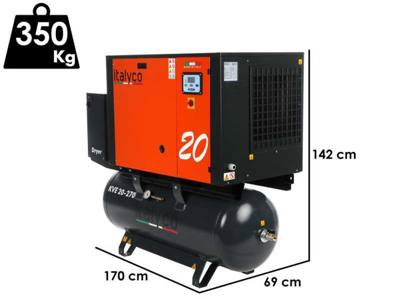 Italyco KVE 20/270 Premium - Rotary screw compressor - Max. pressure 10 bar